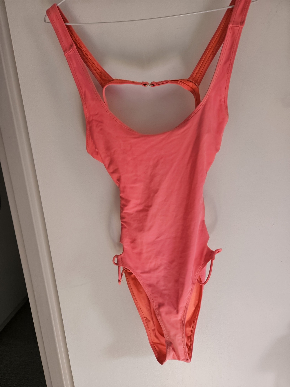 Womens One-Piece Swimsuit in Coral Pink